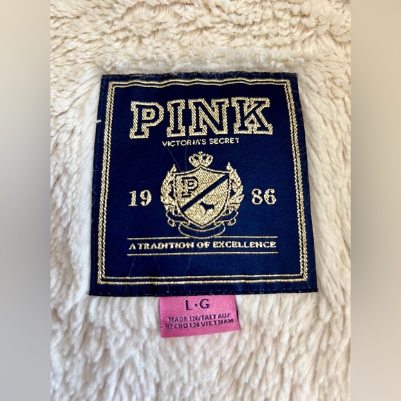 VS PINK ~Love Pink 86~ Hoodie Lined w/ Faux Fur - Picture 12 of 15